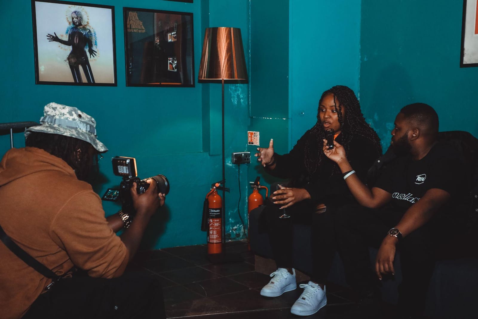 The Firahs Podcast being filmed